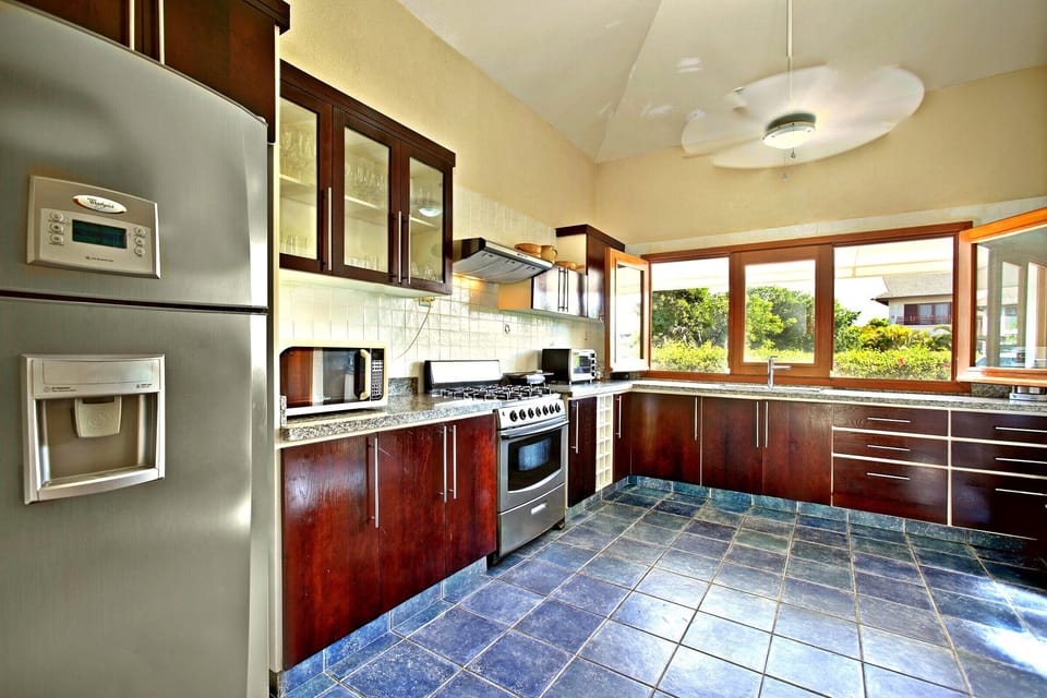 The kitchen , Juliana's headquarters.  You take care of the Margaritas
