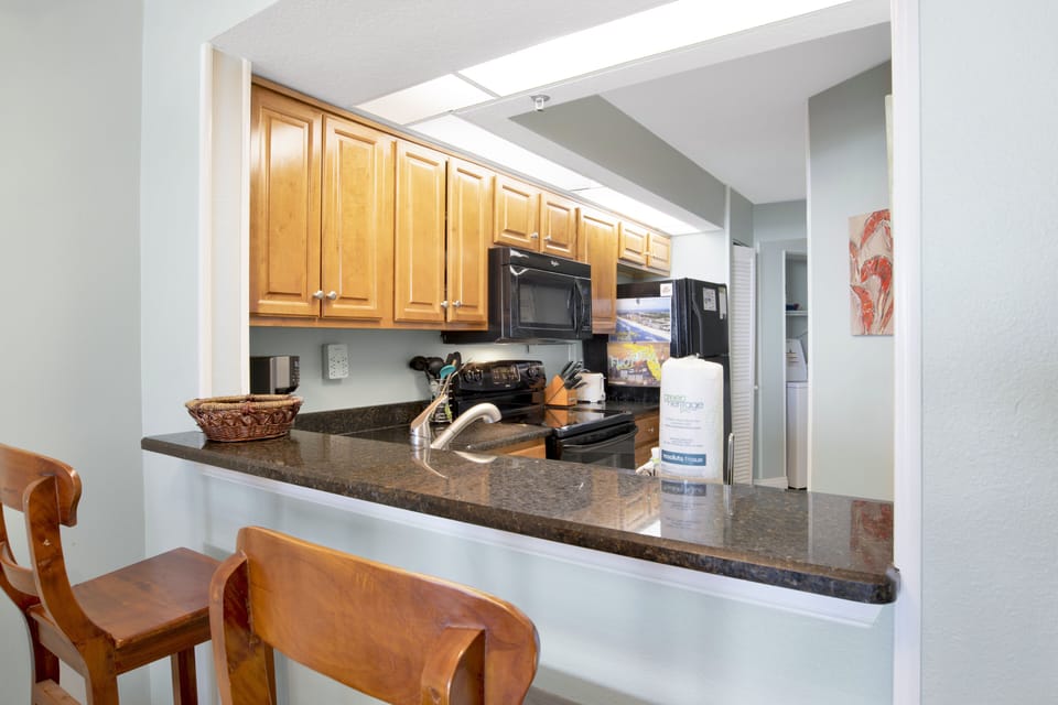 plus a snack counter with seating