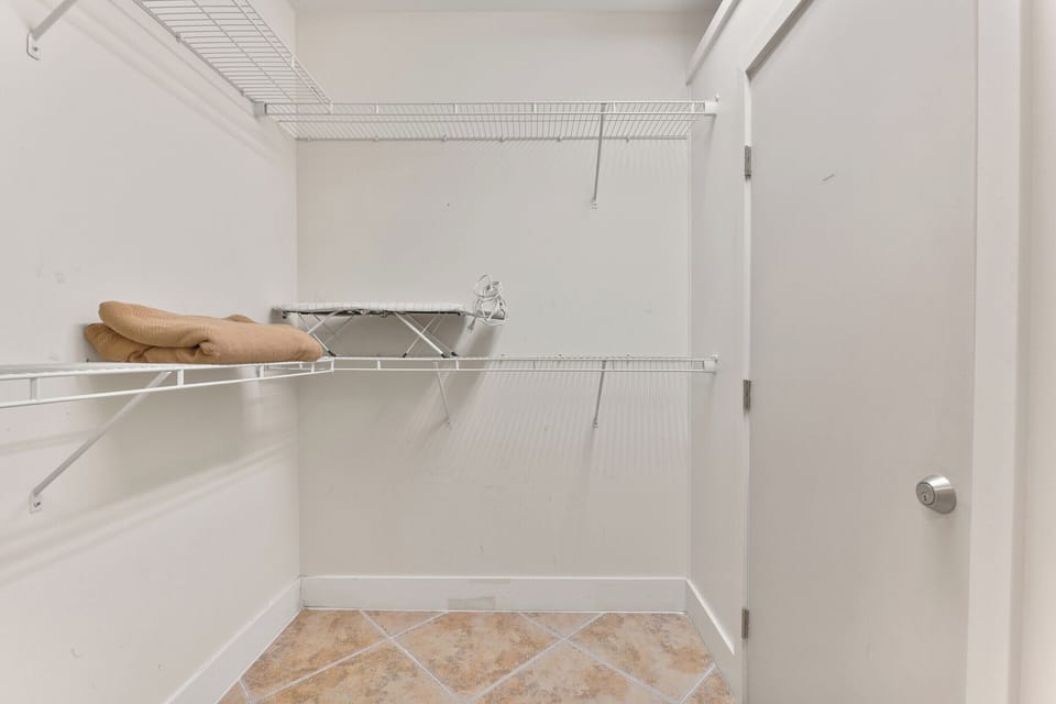 Large master closet for all your suitcases