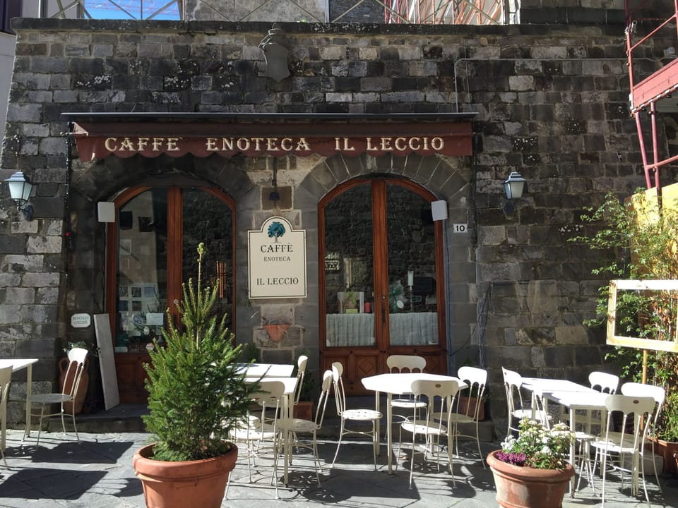 Typical Caffe/Enoteca in the village or "Centro Storico" Montalcino
