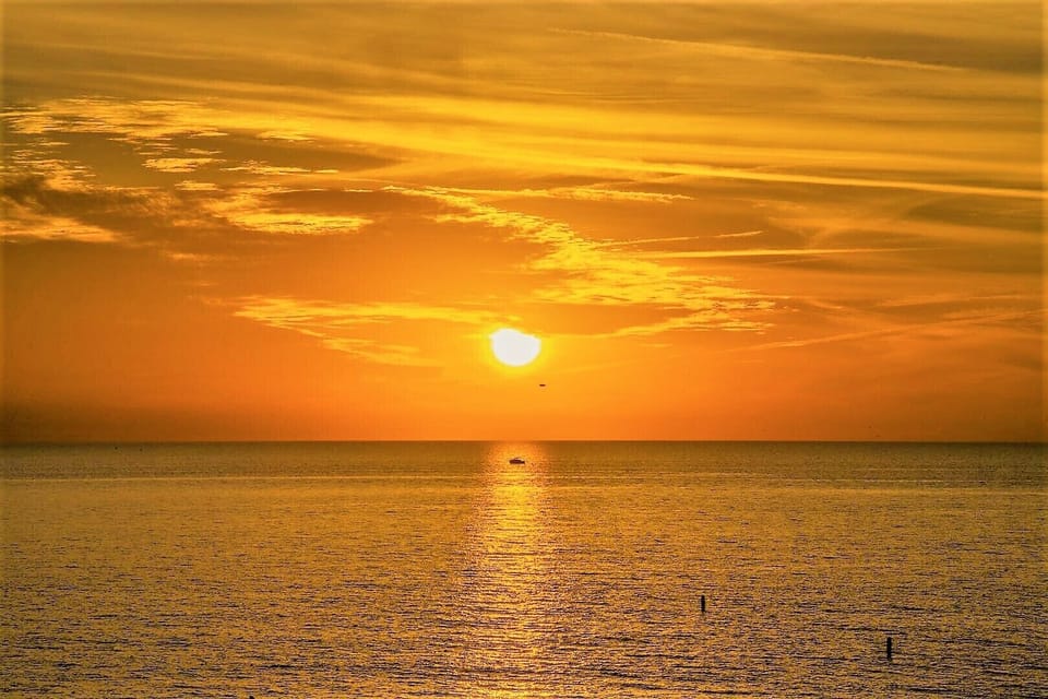 Sunsets view from 307West's private balcony (Wheelchair accessible unit)