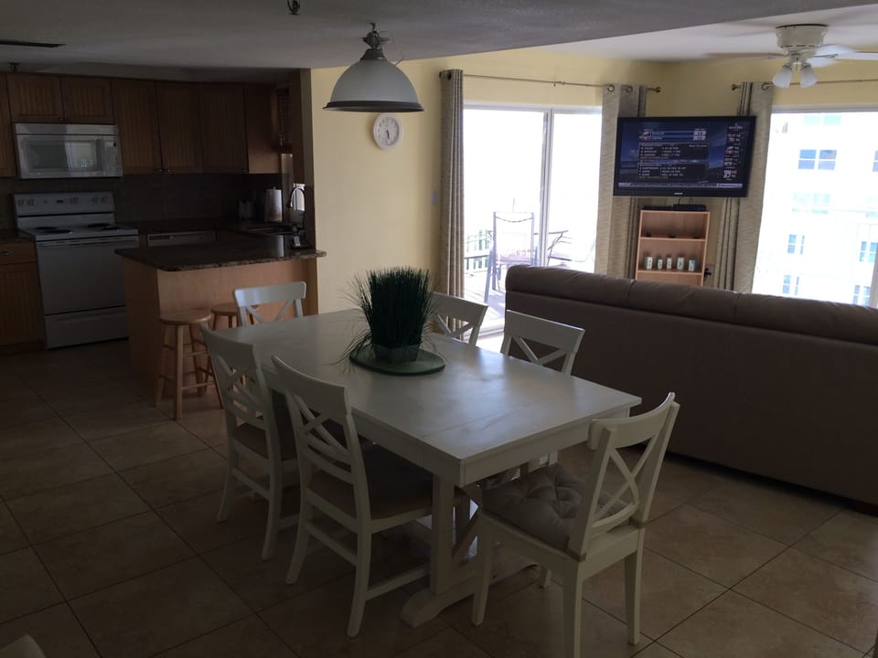 The main living area has an open floor plan.  
