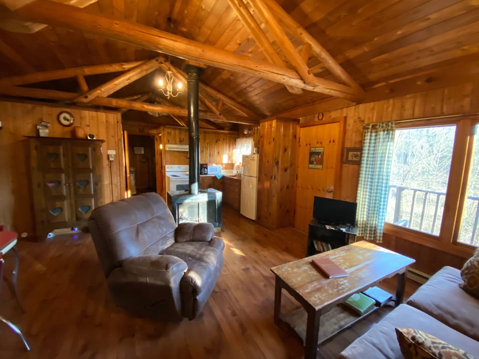 View of kitchen from living area