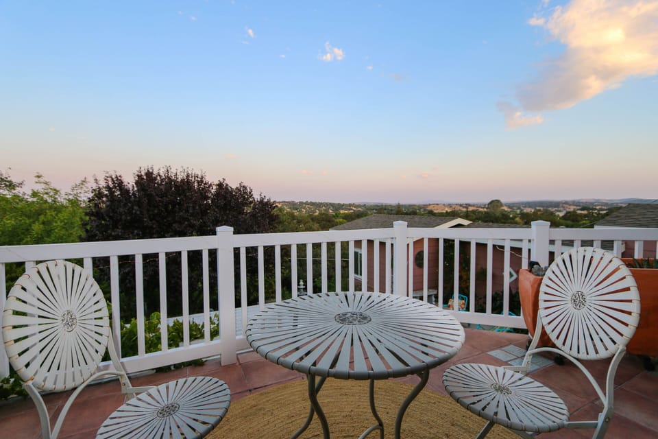 Enjoy a glass of wine and soak up the breath taking views!