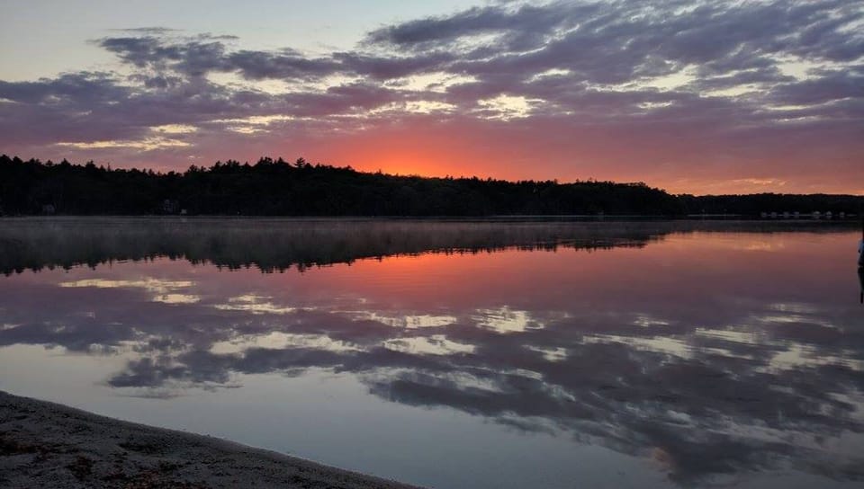 Early June sunset on Long Pond.
