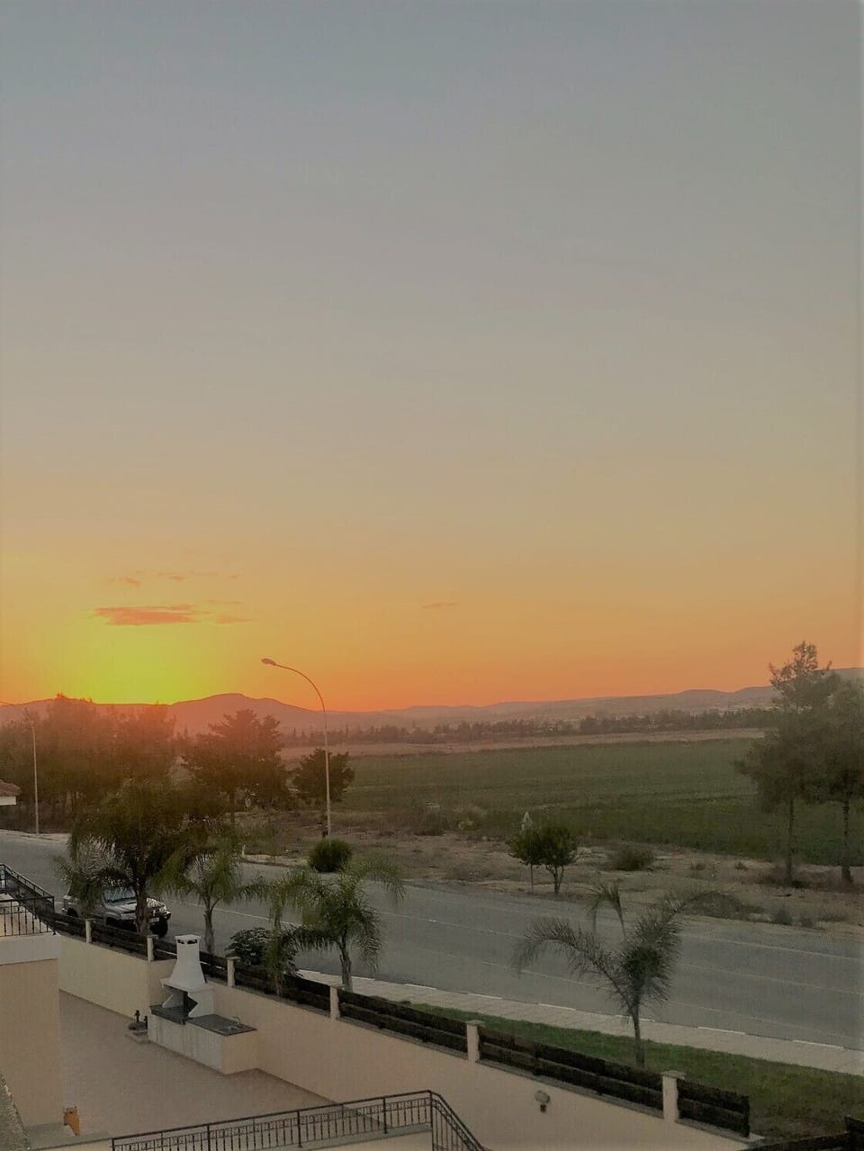 Sunset from roof of Villa