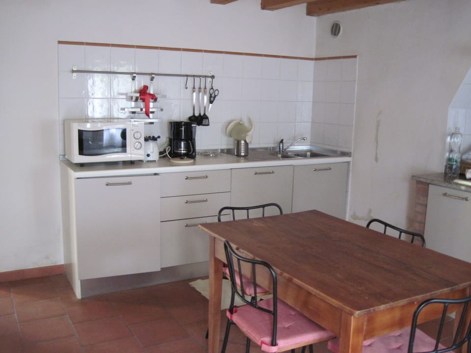The living / kitchen area