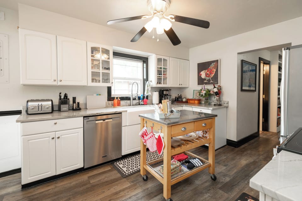 This kitchen in amazing.  Fully stocked so you can cook your favorite meals.