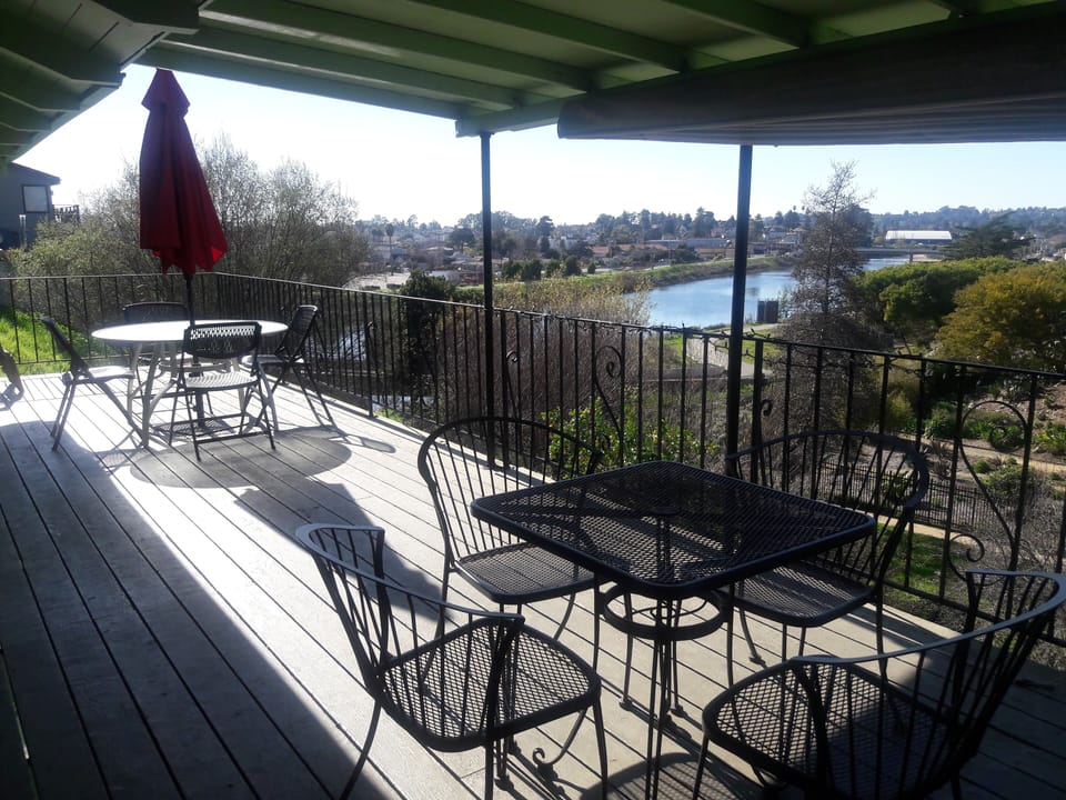 Enjoy a BBQ on our 35 ft. long deck.