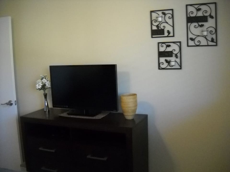 The guest bedroom has a 32 inch HDTV/DVD and ceiling fan like the master
