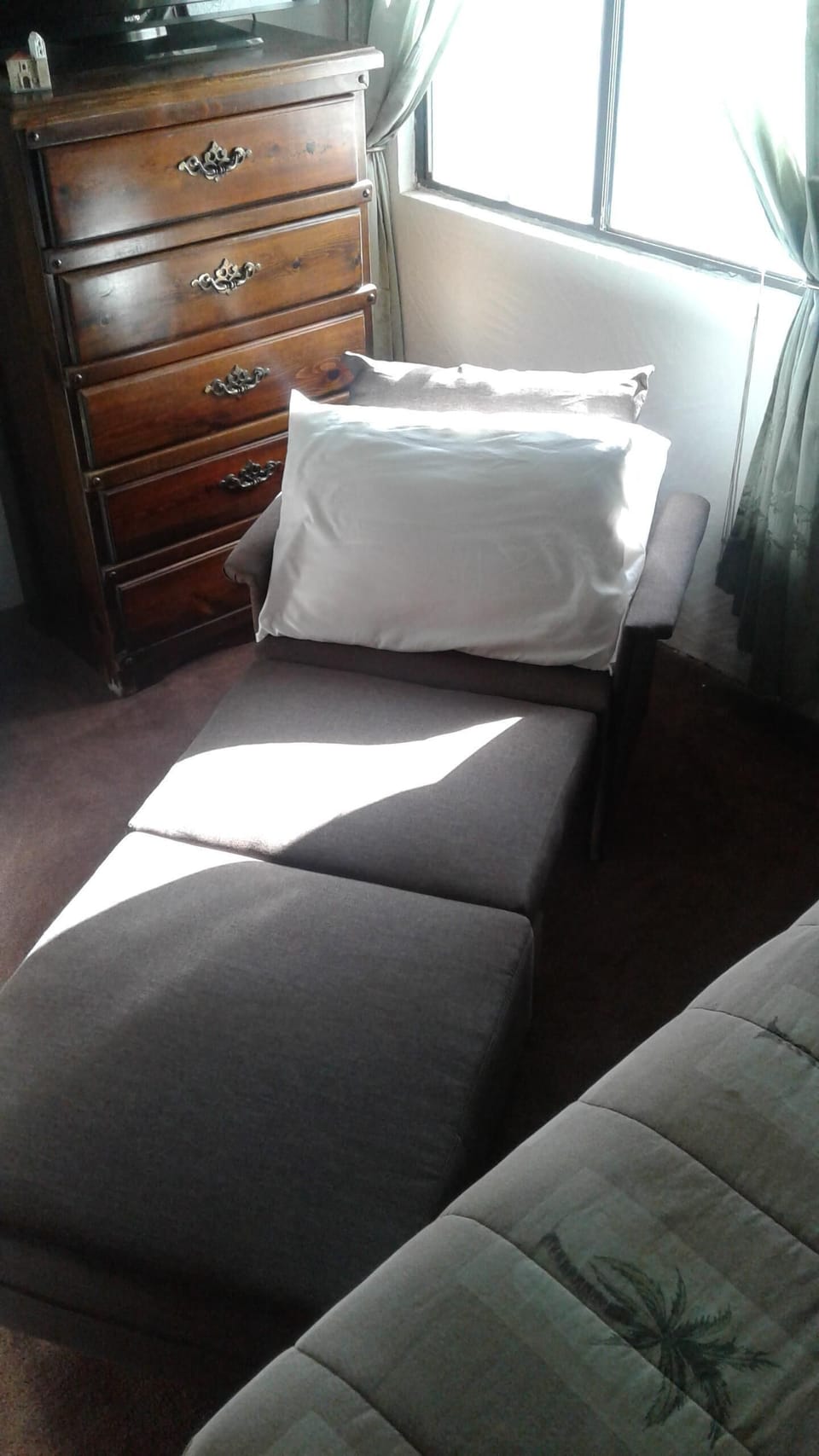 Chair converts to small bed