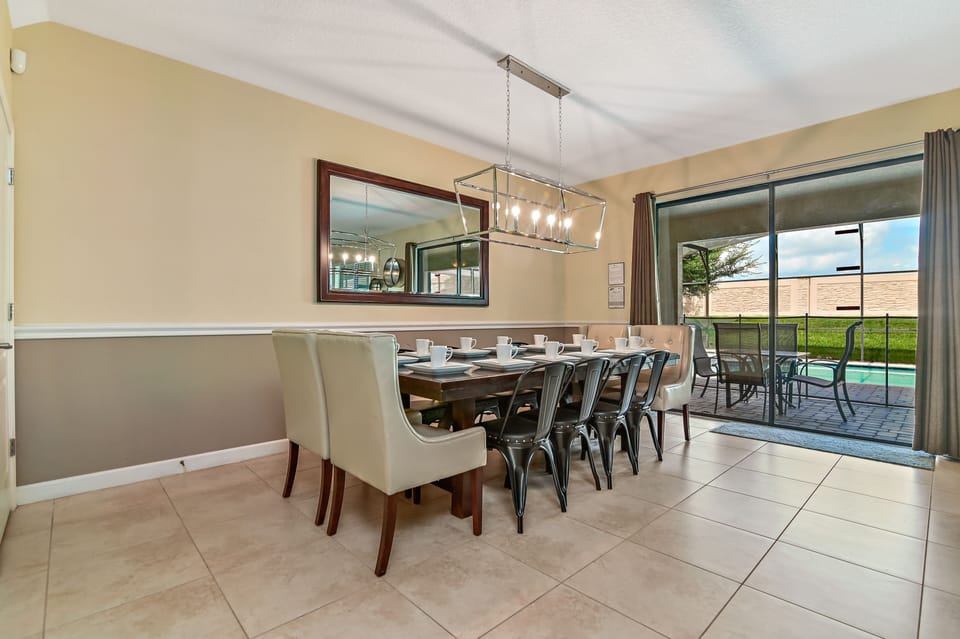 Dining room can seat 12 with additional seating at bar and outside