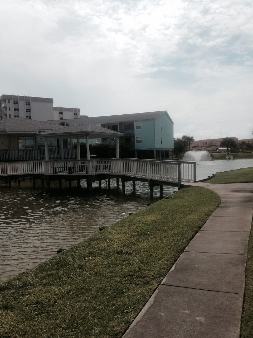 Gazebo and lake area
