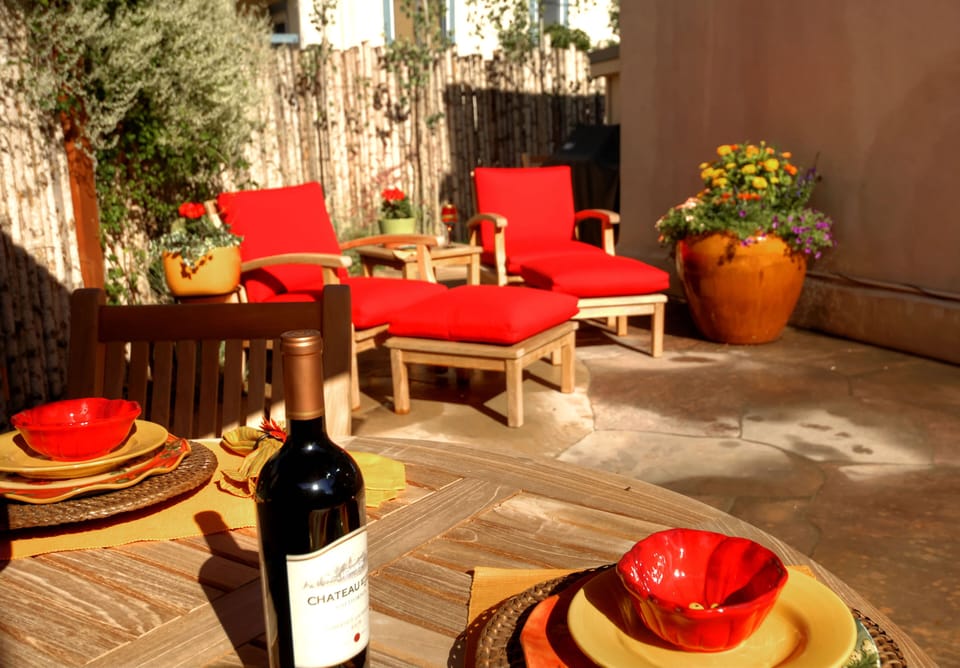 Plenty of seating for a relaxing afternoon in the sun.
