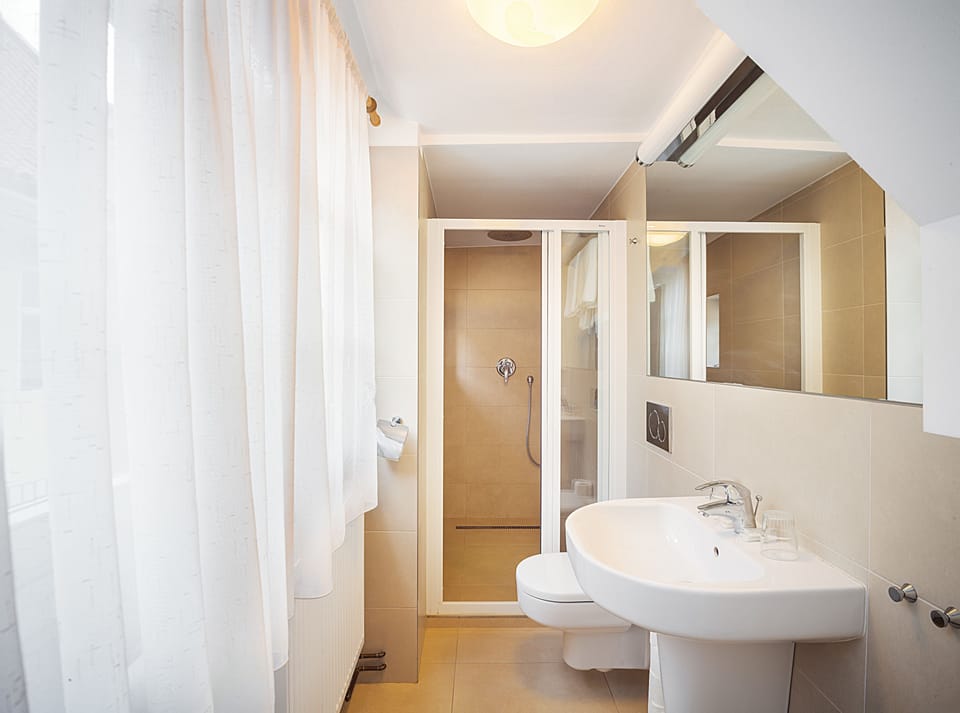 Suite | Bathroom | Combined shower/tub, free toiletries, hair dryer, towels