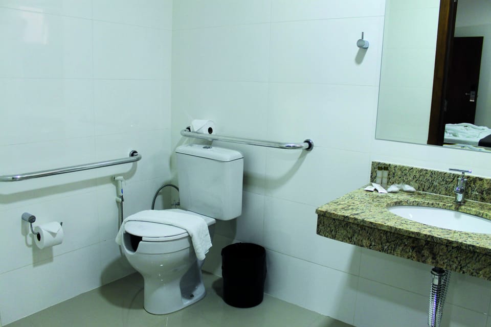 Shower, rainfall showerhead, hair dryer, bidet