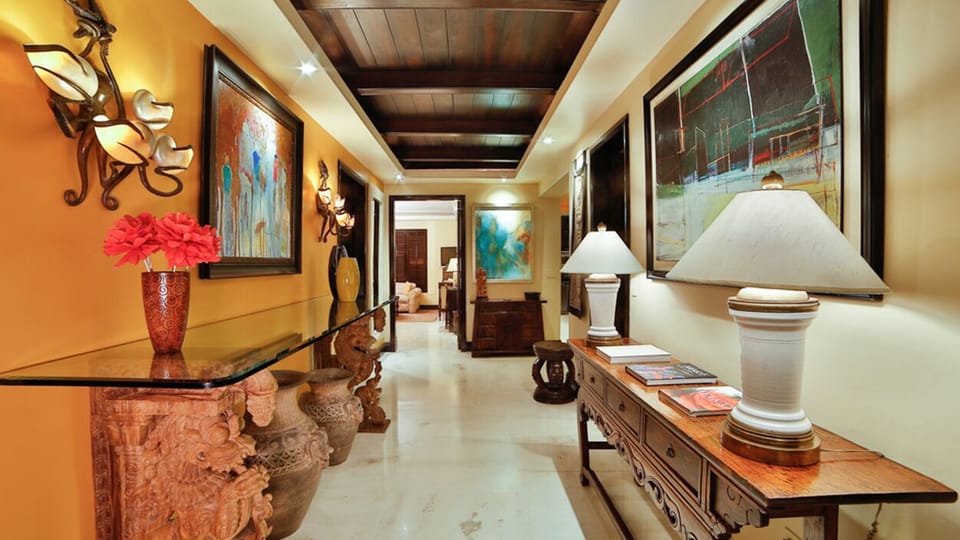 Our main entry area filled with art & antiques
