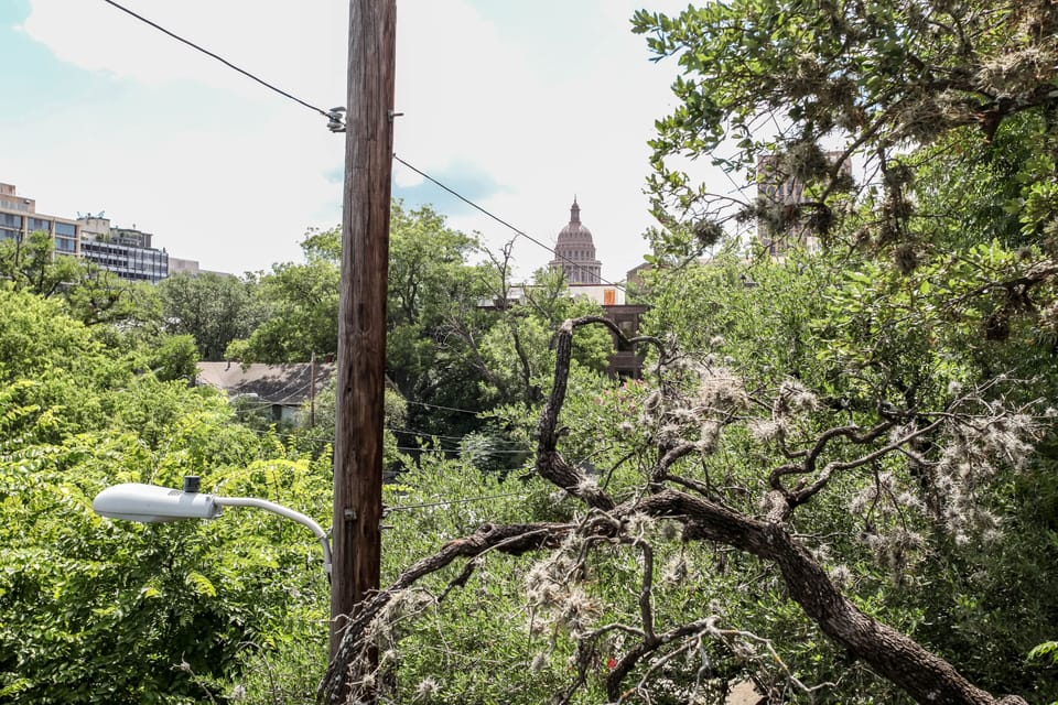 View of the Texas Capitol from the roof deck.