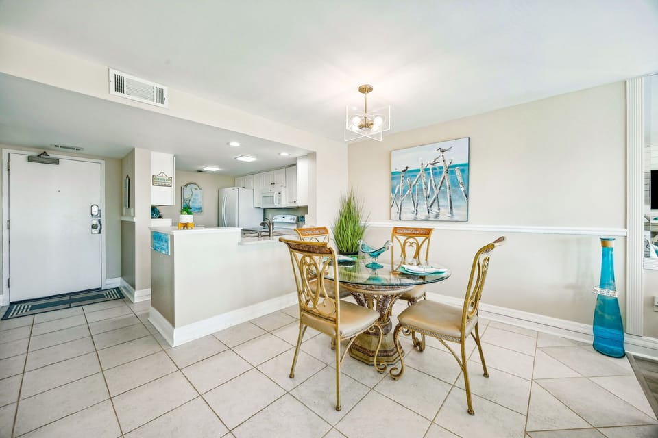 Enjoy the open concept kitchen, dining and living room.