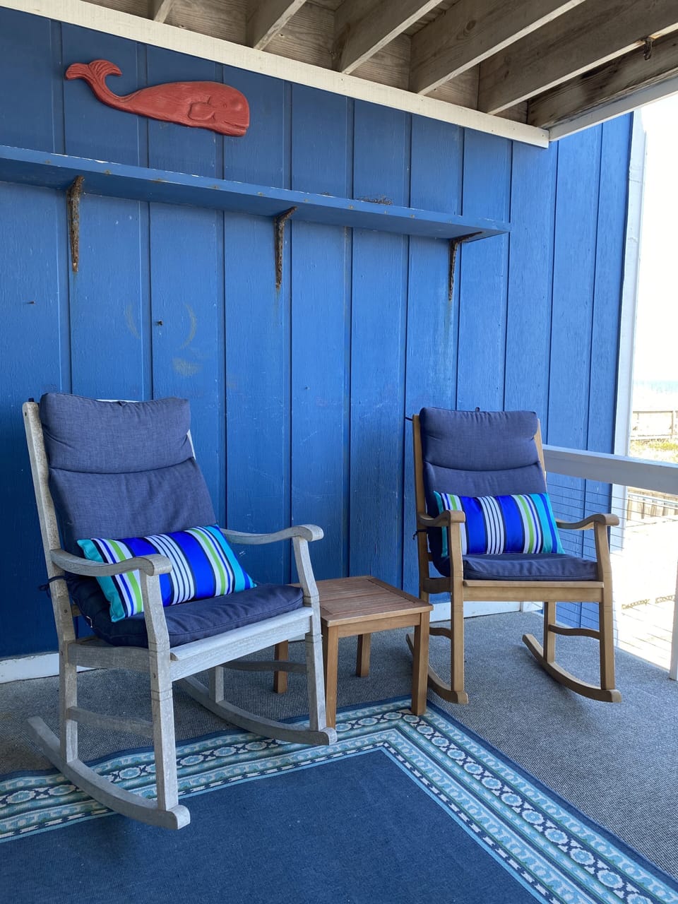 oceanfront deck with rockers
