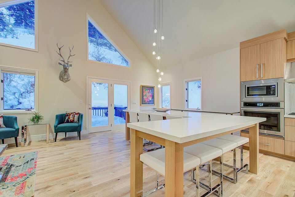 Dining area seats 12