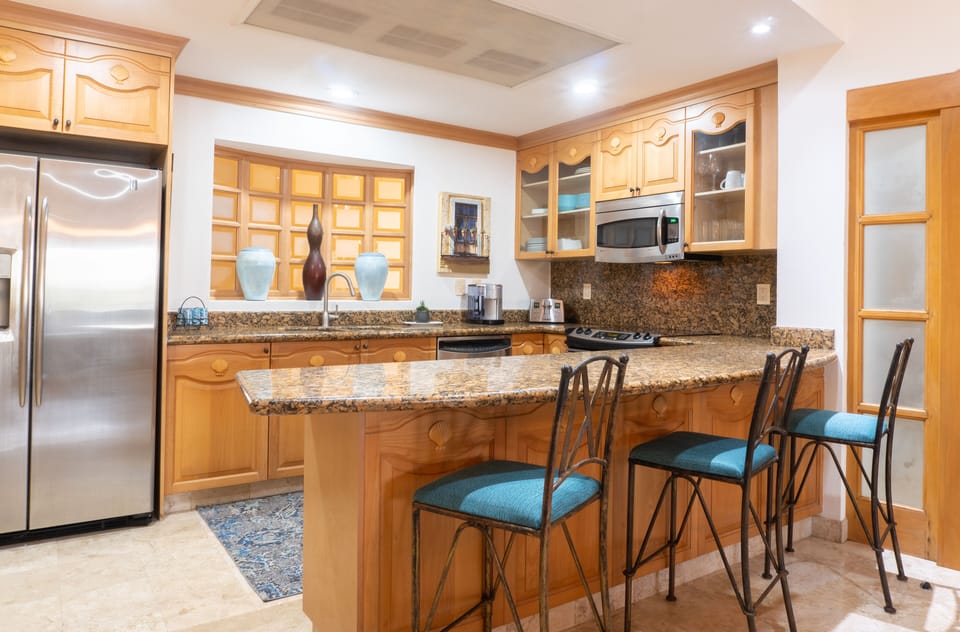 Everything you need in this large kitchen.  Includes washer and dryer.