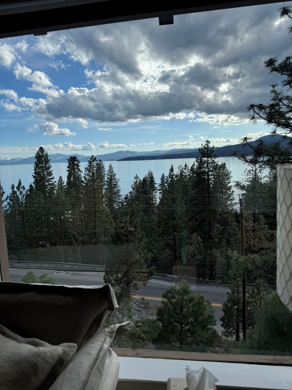 View from one of four living room picture windows