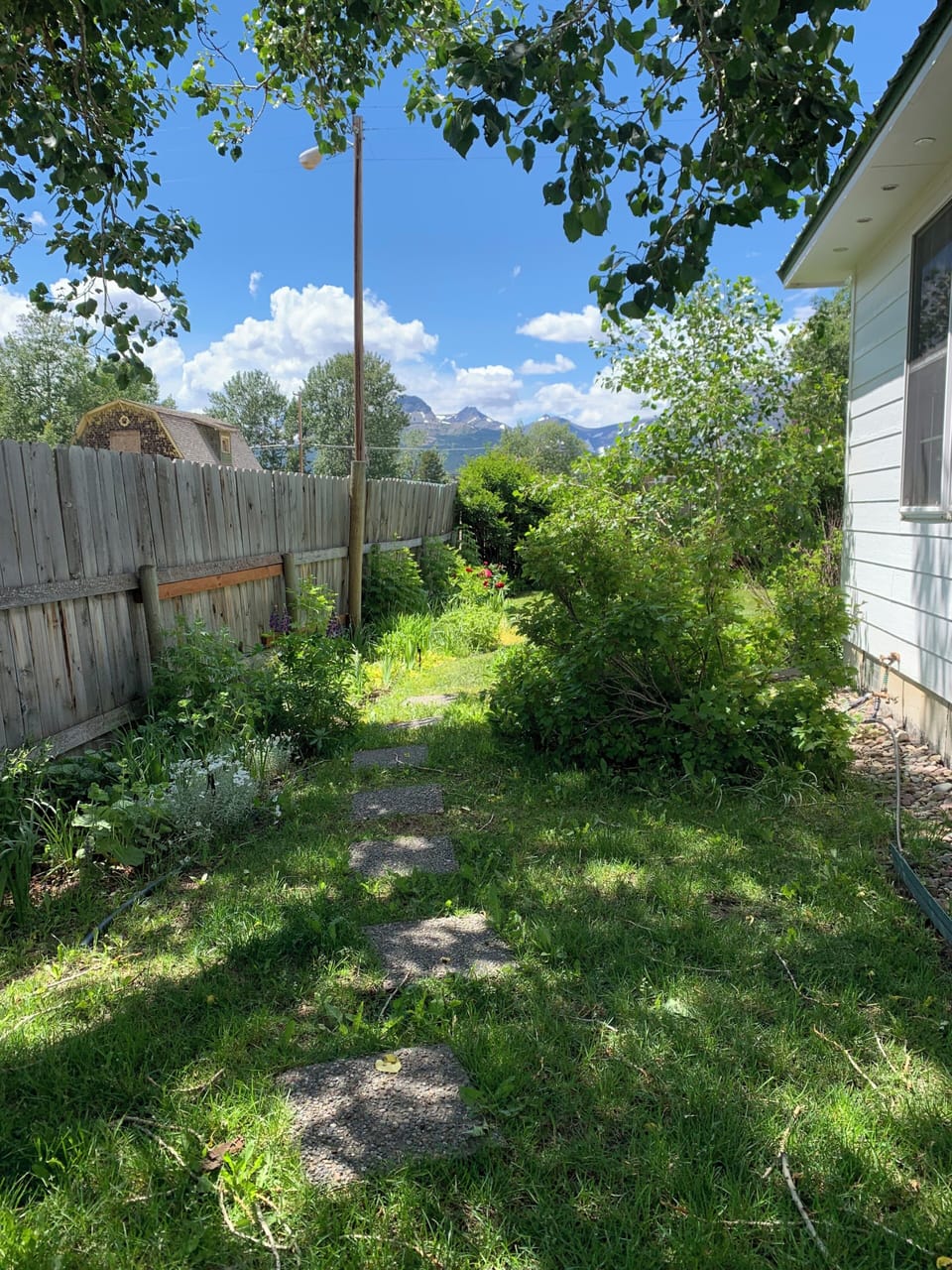 Side of house looking west