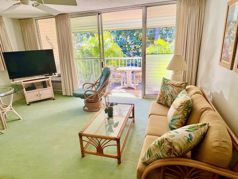 On a warm afternoon or in the evening, the condo is a pleasant place to be.
