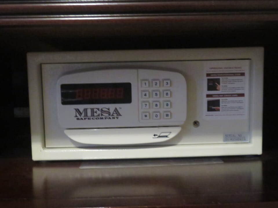 Hotel style safe for your valuables.