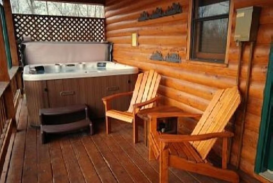Back Porch with Hot Tub