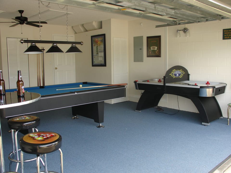 Brand new fully equipped games room, with slate pool table