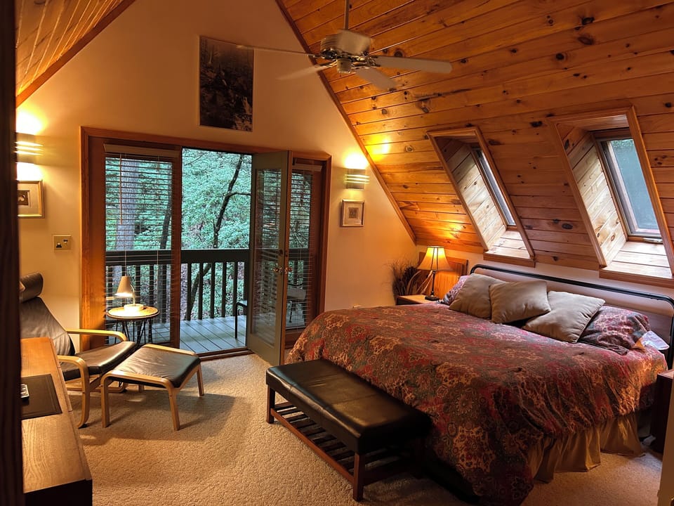 KING SIZE BED,  Master Bedroom with a Private Covered BALCONY.
