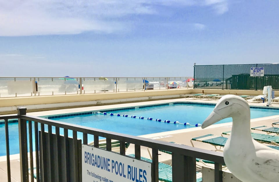 We are direct OCEANFRONT! No dunes to cross! Our building is right on the beach!