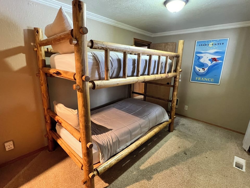 Bedroom 4 has a set of twin bunks