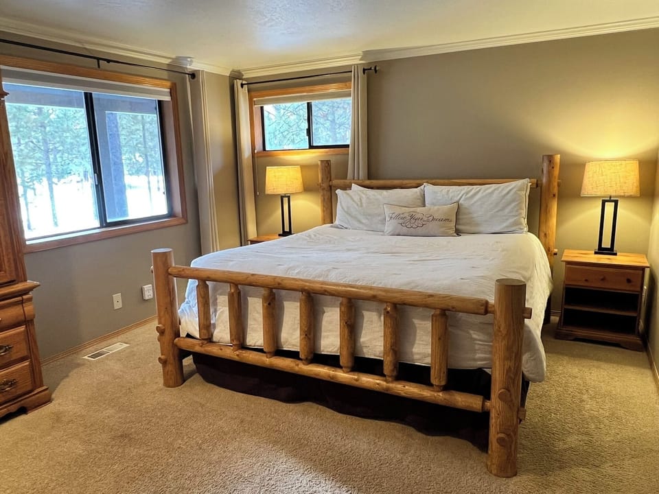 Suite #2 has a king size bed