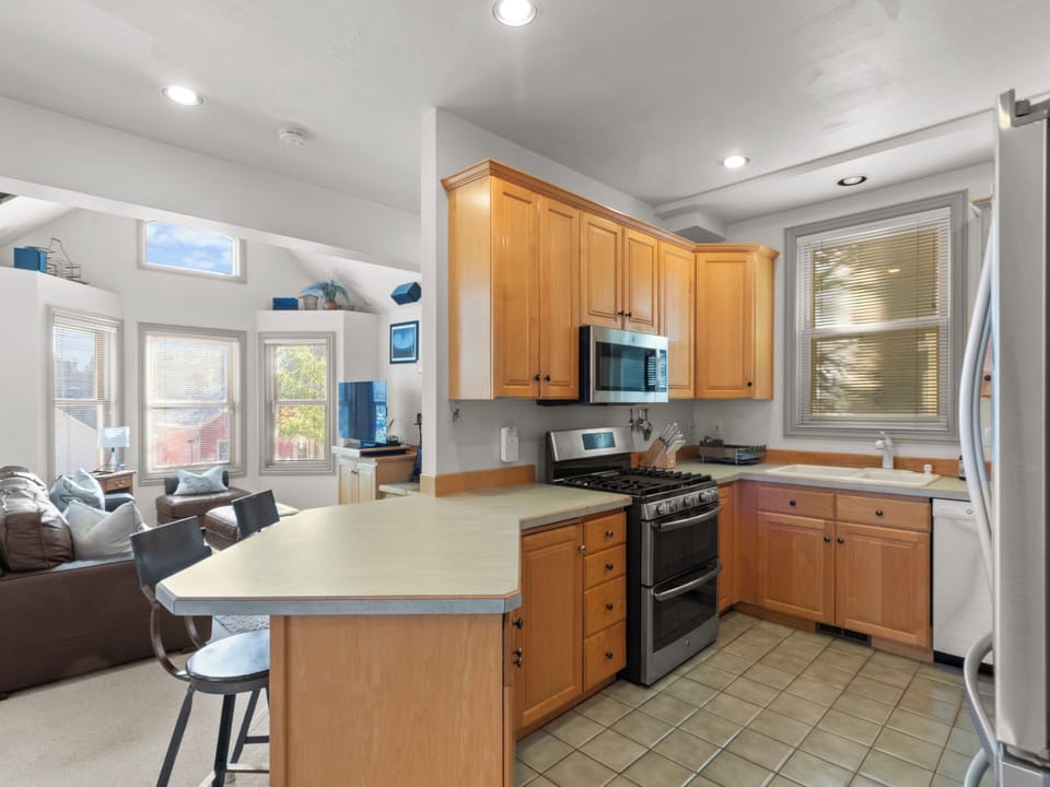The kitchen annex is the perfect multi-use space
