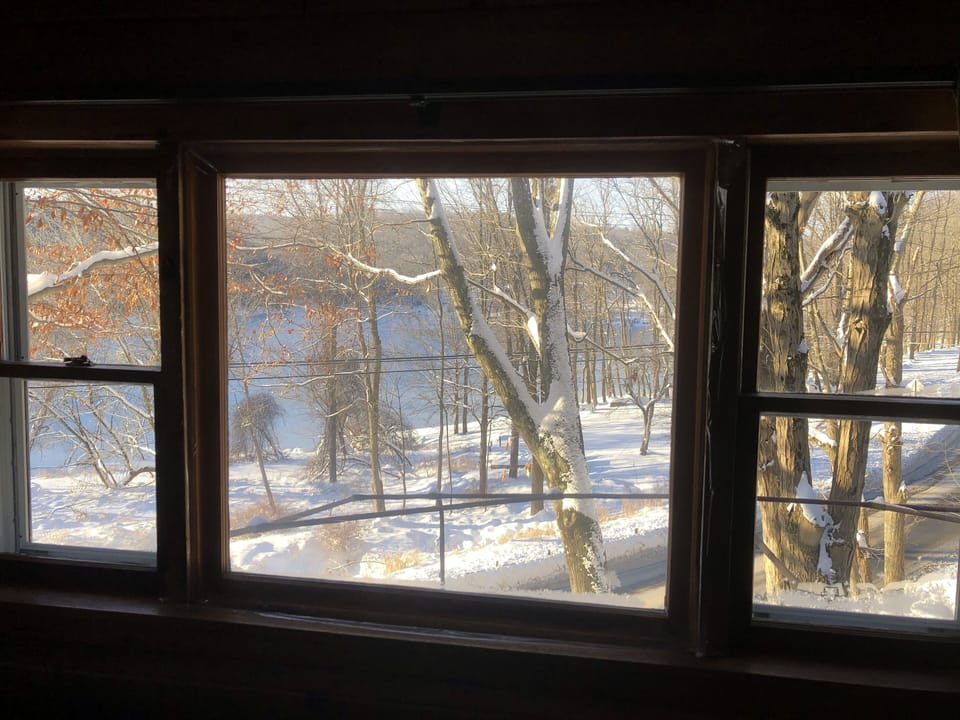 Living room picture window view-winter 2021
