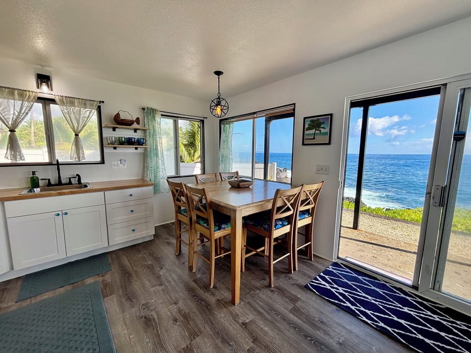Enjoy the view of the Pacific Ocean while dining.