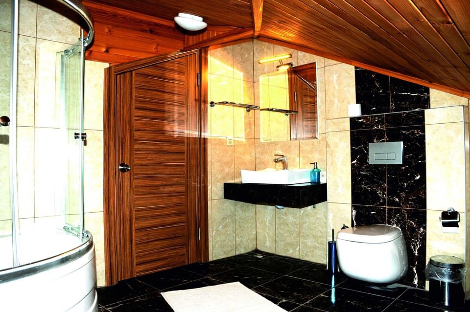 Double Room, Terrace, River View | Bathroom | Free toiletries, hair dryer, slippers, towels
