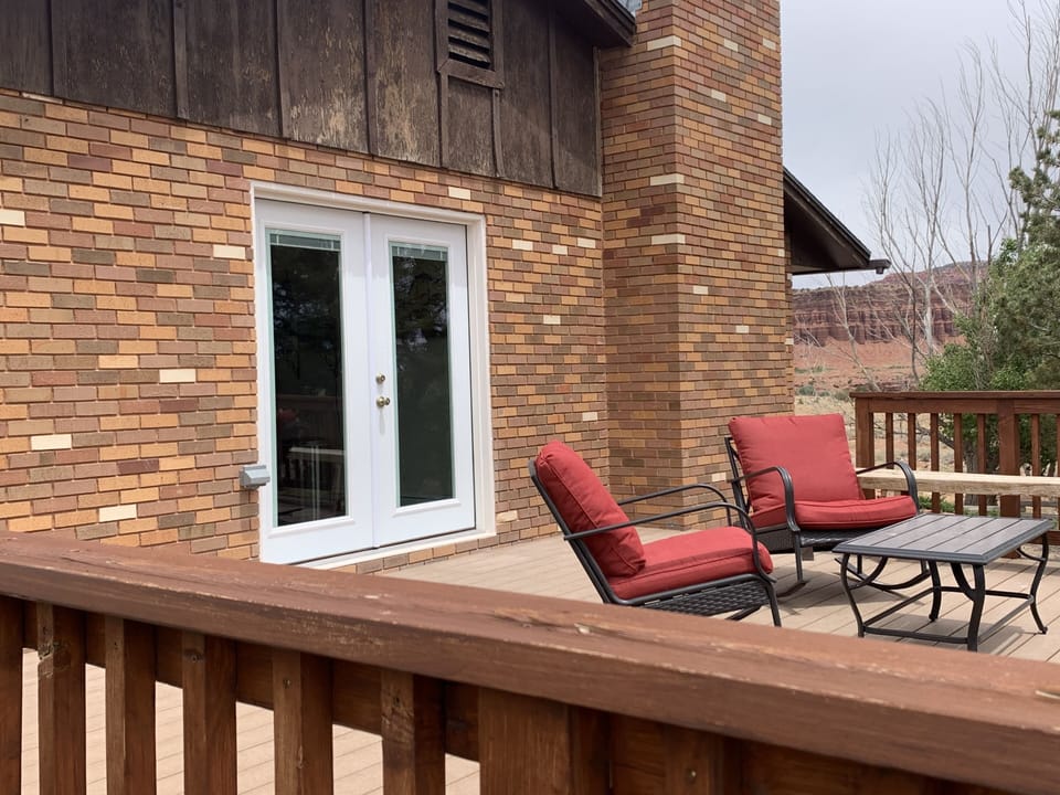 Access to the deck from the kitchen. 