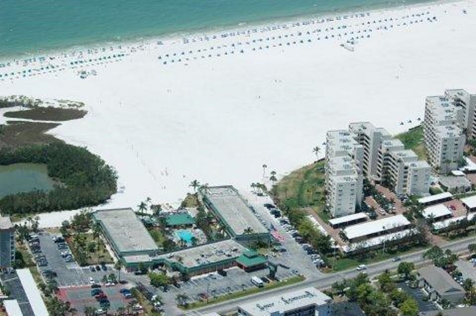 Ariel view of the beach access across the street