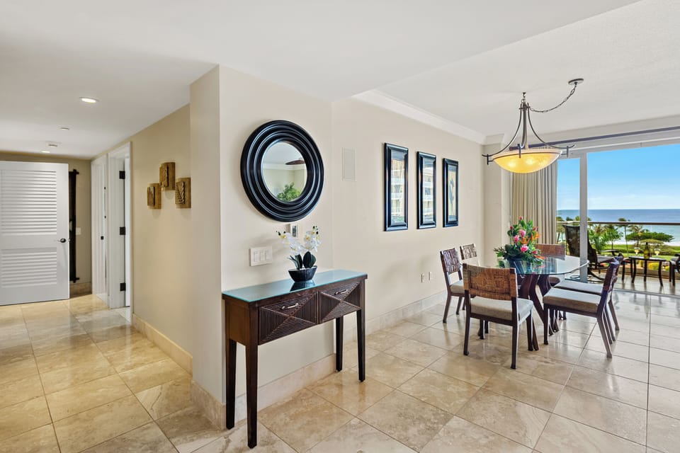 Dining room table and bedroom hall