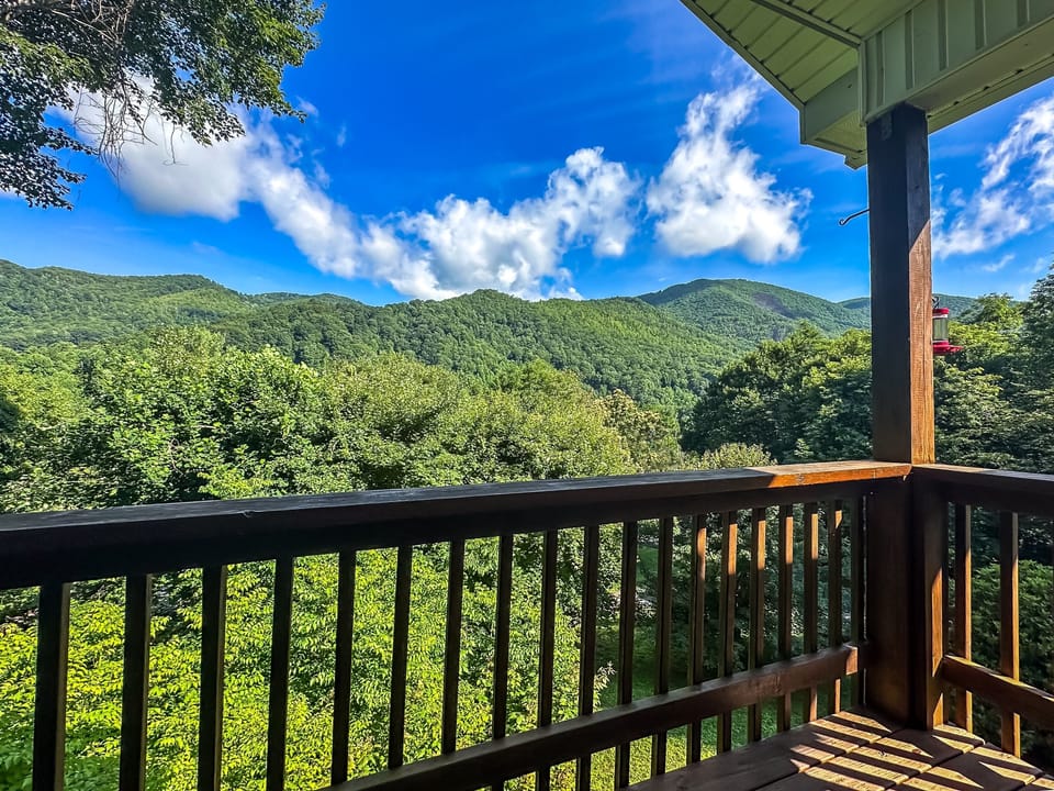 Soco Mountain View from porch.