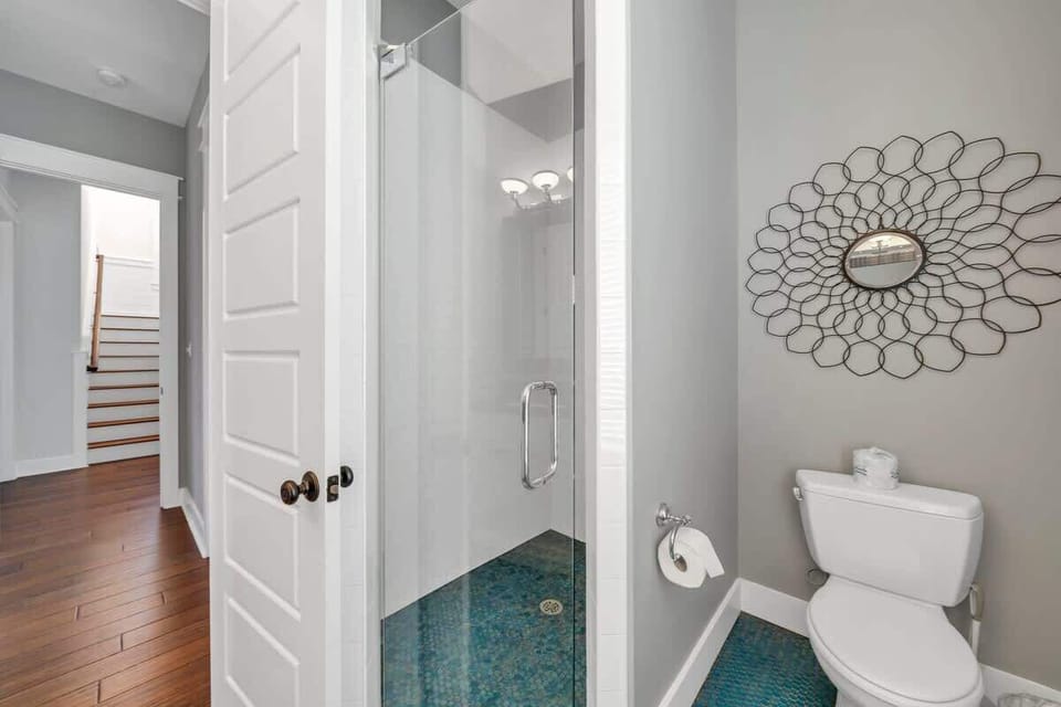 3rd Floor King Suite Private Bathroom With Walk in Pebble Stone Floor Shower