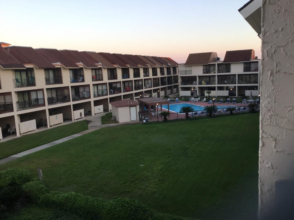 Look back at the large pool. Just Far enough away so you don't hear the noise. 