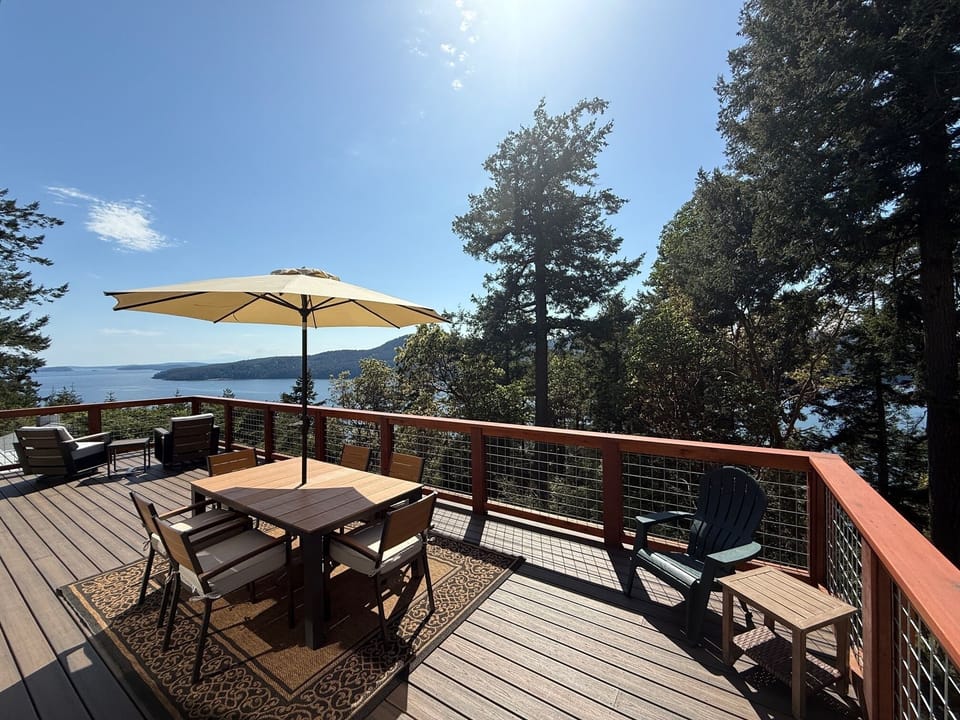 Large relaxing deck with great water views