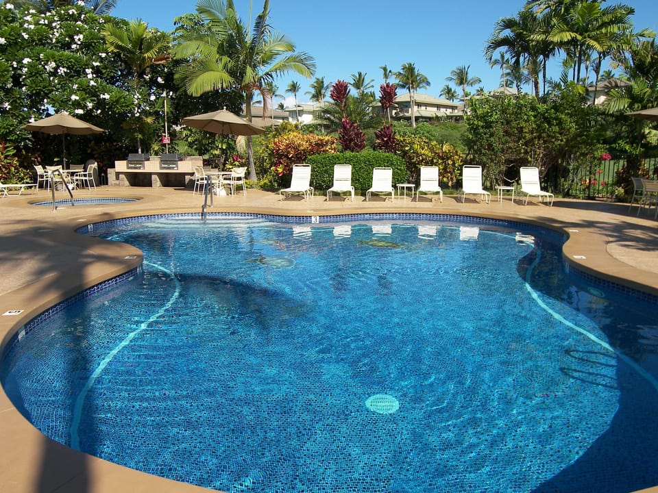 One of two beautiful pools on property