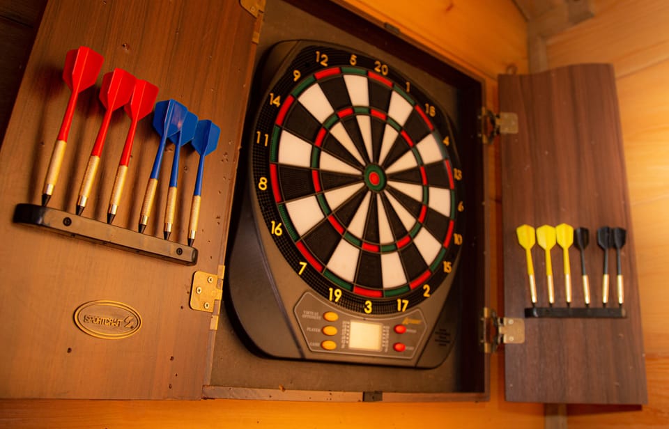 And a dartboard.