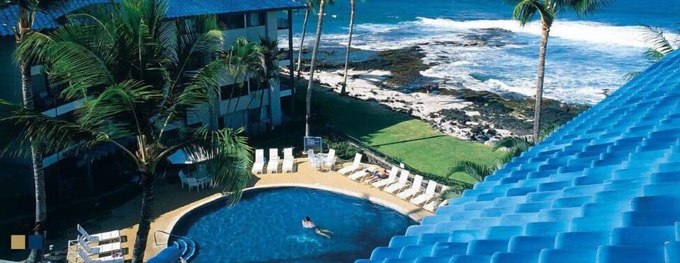 And footsteps from the pool.